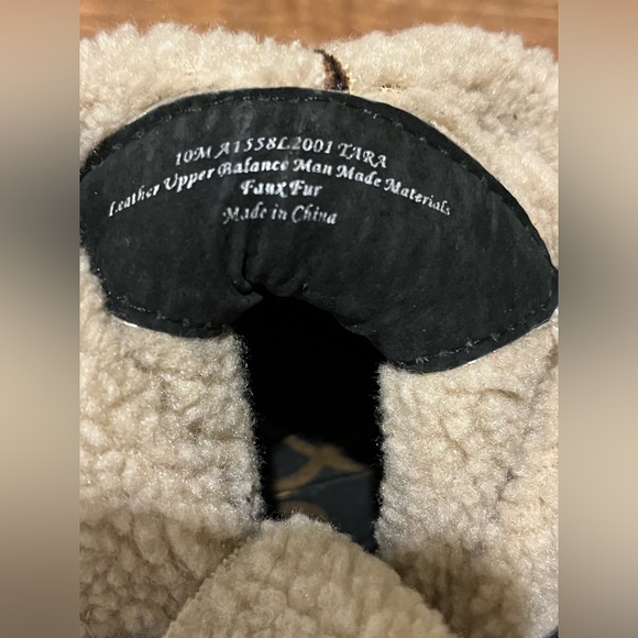 Sam Edelman Leather Shearling Chunky Heel Ankle Boots Bootie 10 NEW - Picture 5 of 5